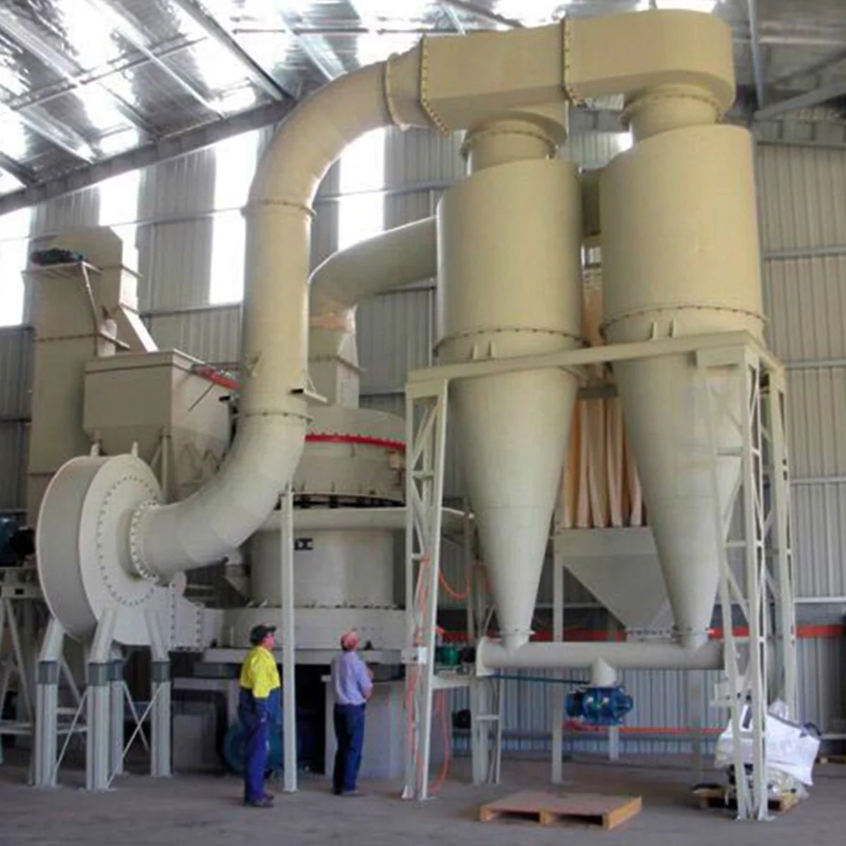 High Output Gypsum 2 micron calcite Grinding Process Plant Line, 200Mesh Calcium Carbonate Barite Kaolin Powder Raymond Mill