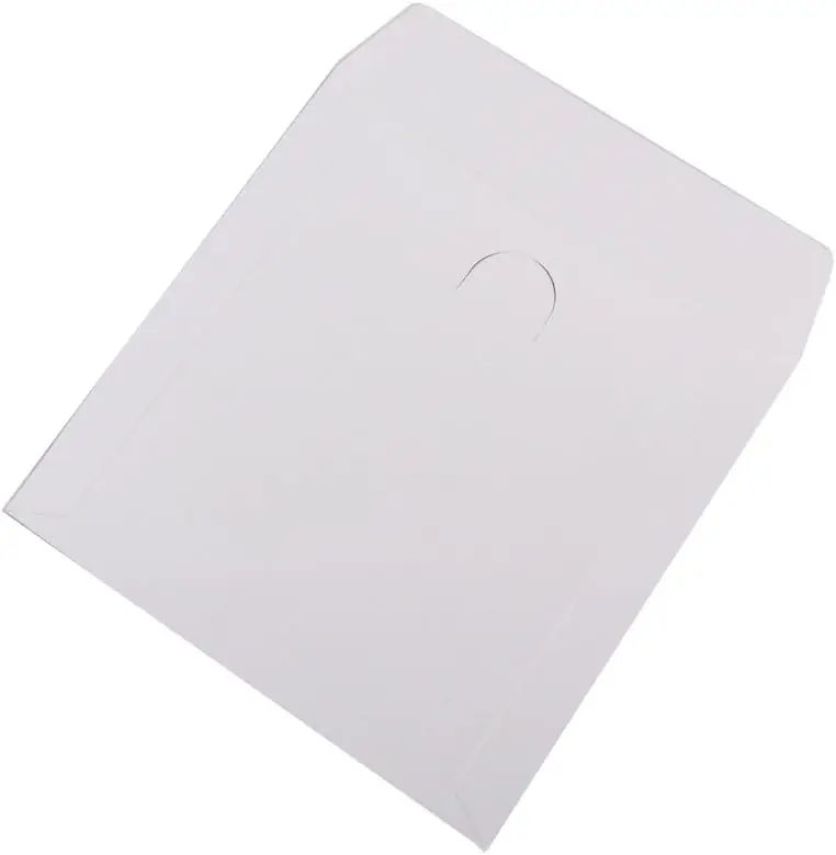 White Paper CD DVD Sleeves Envelope Holder with Window Refill Plastic Sleeves Disc Storage for CD