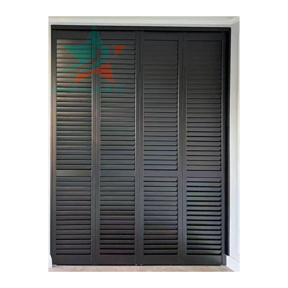 retractable louver window accordion folding window shutter wooden folding door