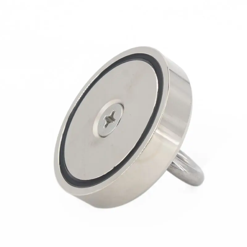 75KG 160LBS N35 D48mm Super Strong Round Neodymium Fishing Magnet with Eyebolt