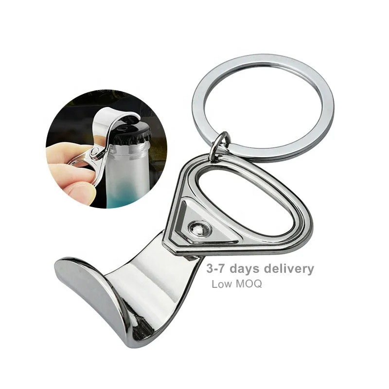 Create new design can opener shape kirsite key rings bottle opener key chain Multi-funtion fast deliver metal keychains