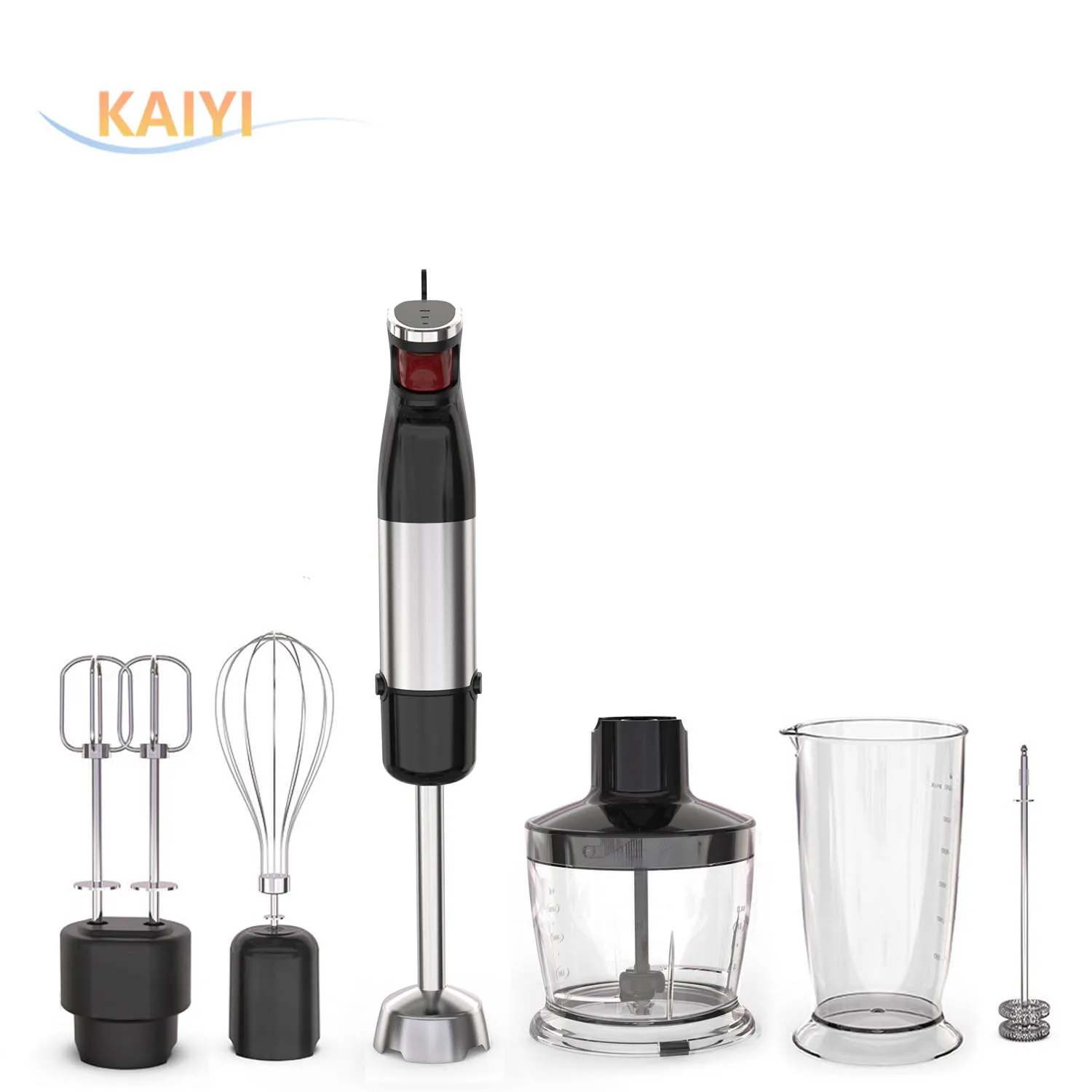 OEM Food Chopper Black 500W/600W/800W/1000W Multifunction Electric Immersion Hand Sticker Blender Hand Blender Set