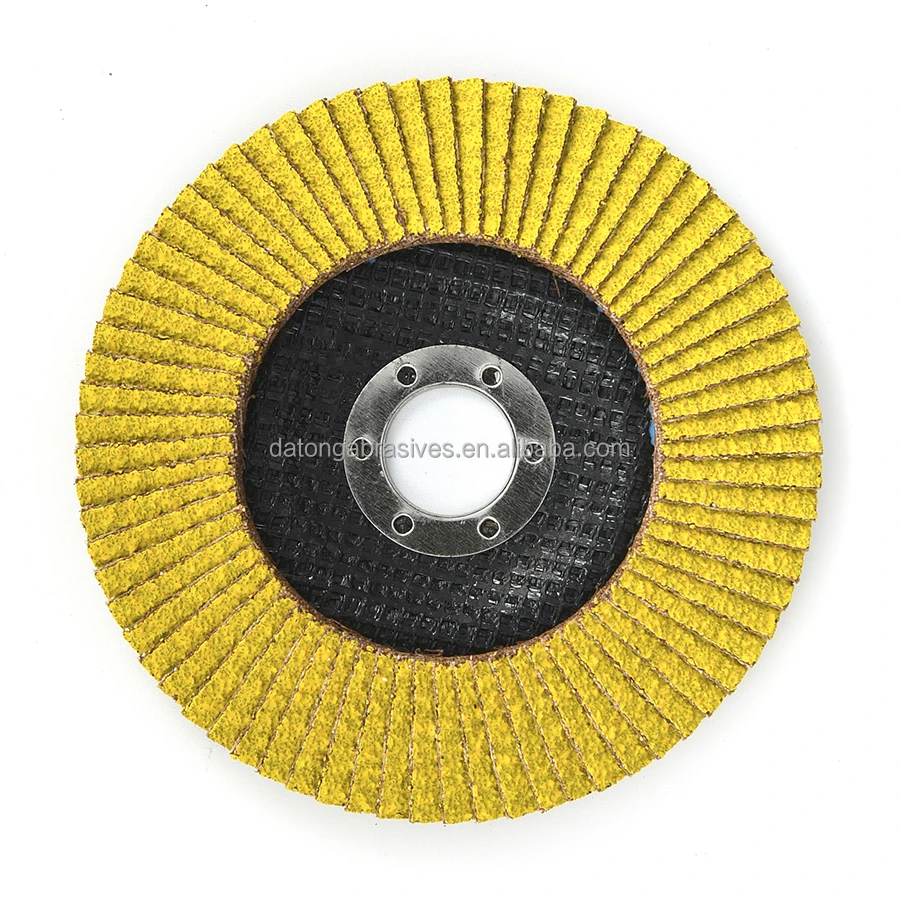 Datong factory 5*7/8 inch 125*22mm Ceramic Cloth Flap Disc Grit 36 abrasives wheel grinding disc  for Metal and Stainless Steel