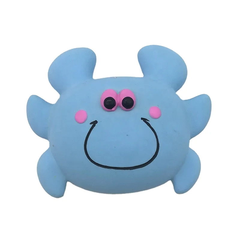 custom Eco-friendly cute rubber blue crab baby bath toy water-proof sealed play water kids toys
