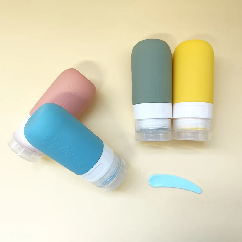 New Arrive 60 ml Small Tsa Approved Squeeze Portable Silicone Travel Bottle Cosmetic Leakproof Silicone Travel Container