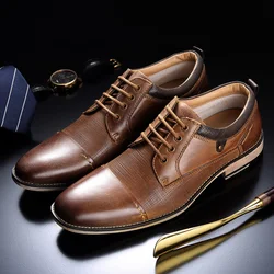 Многофункциональные стильные деловые классические портативные Оксфордские кожаные лоферы обувь для мужчин