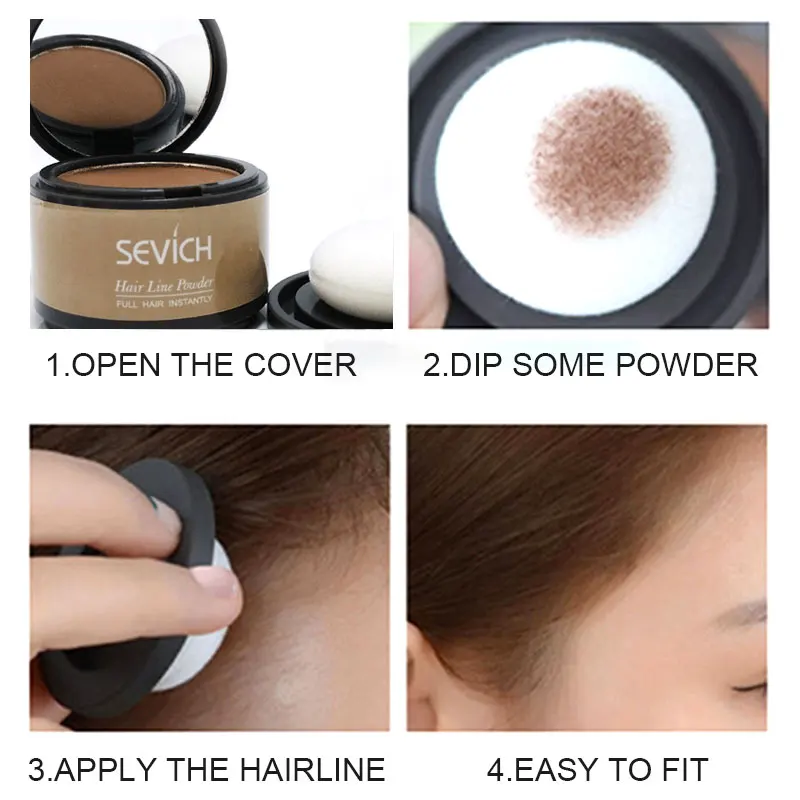 Hairline Shadow Powder Wholesale Oem Keratin Hair Thickener Hairline Filling Powder Hairline Powder Men Women