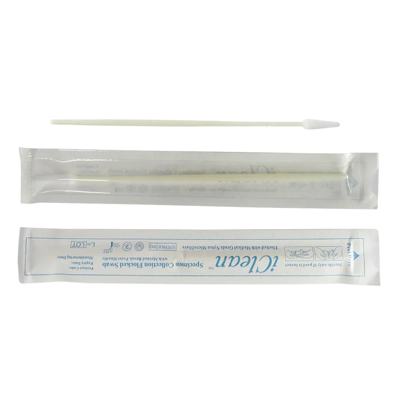 Nylon Flocked Women Cervical Dry Sampling Female Specimen Collection Hpv Swab