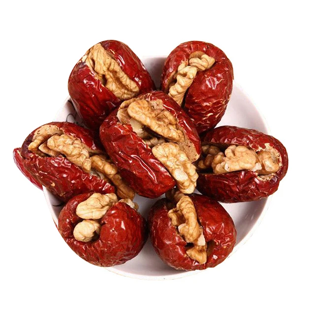 Organic Walnut Healthy Red Dates With Walnut Meats Jujube Fruit With Walnut