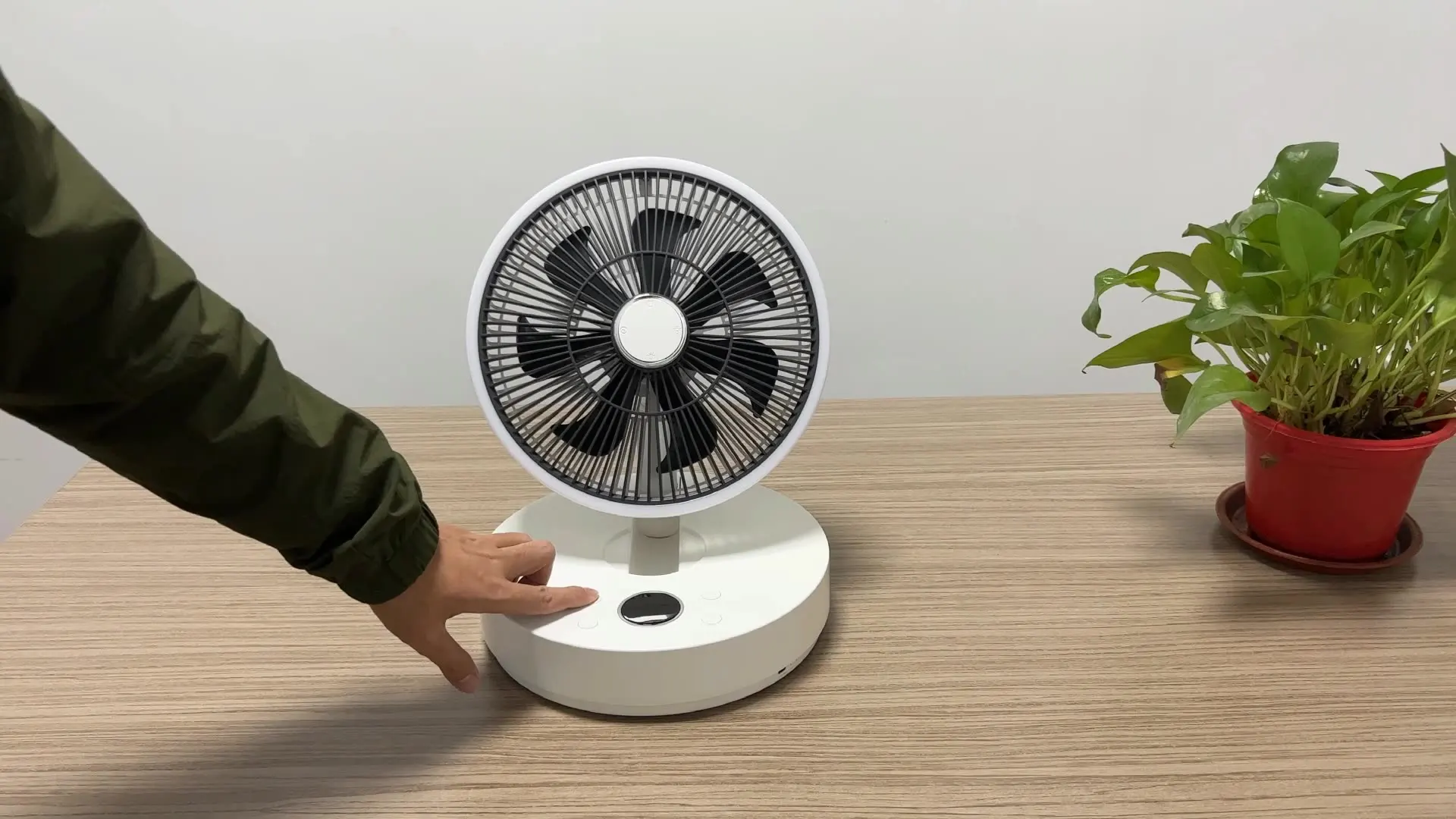 remote control foldable fan rechargeable desk Dc Rechargeable Foldable folding fan with led light