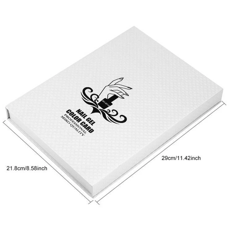 216 Colors Nail Tips Display Book Nail Art Showing Shelf Gel Nail Polish Color Card Painting Dedicated Board with False Tips
