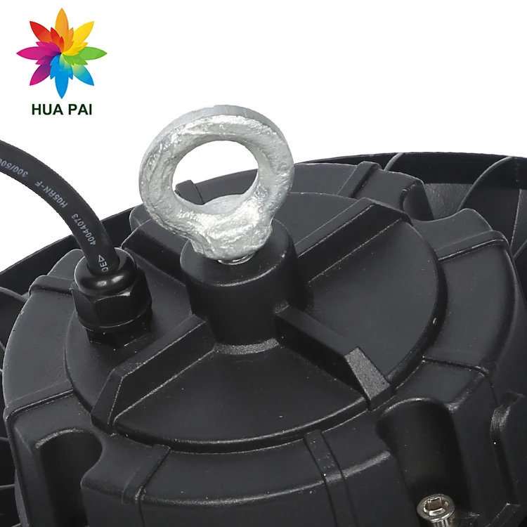 HUAPAI High Luminary Ip65 Waterproof Factory Warehouse SMD 100W 150W 200W UFO LED High Bay Light