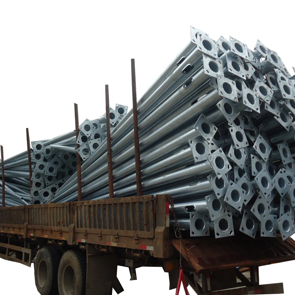 Modern styles high quality hot-dip galvanized and powder coated lamp post outdoor Steel conical or octagonal street light poles