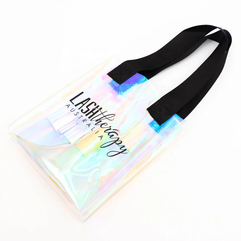 Quality Guaranteed Pink plastic handle shopping beauty bag with printing customized