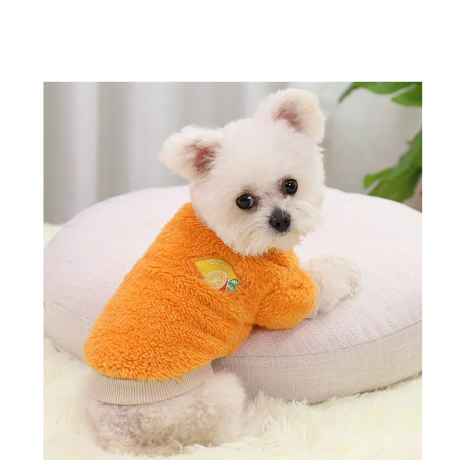 Warm and cute in autumn and winter dog pet supplies cat clothes little dog Teddy New Year pet costumes