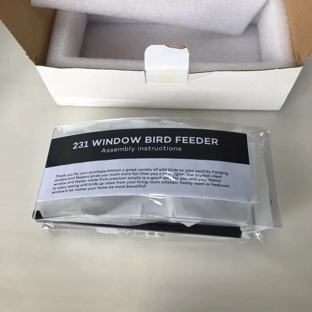 Large window transparent bird feeders