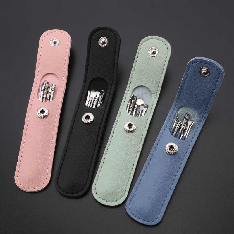 Cuticuter Spring Ear Wax Cleaner Tool Set - Portable Ear Wax Cleaning Kit, Stainless Steel Spade Ear Cleaning, Ear Wax Removal K