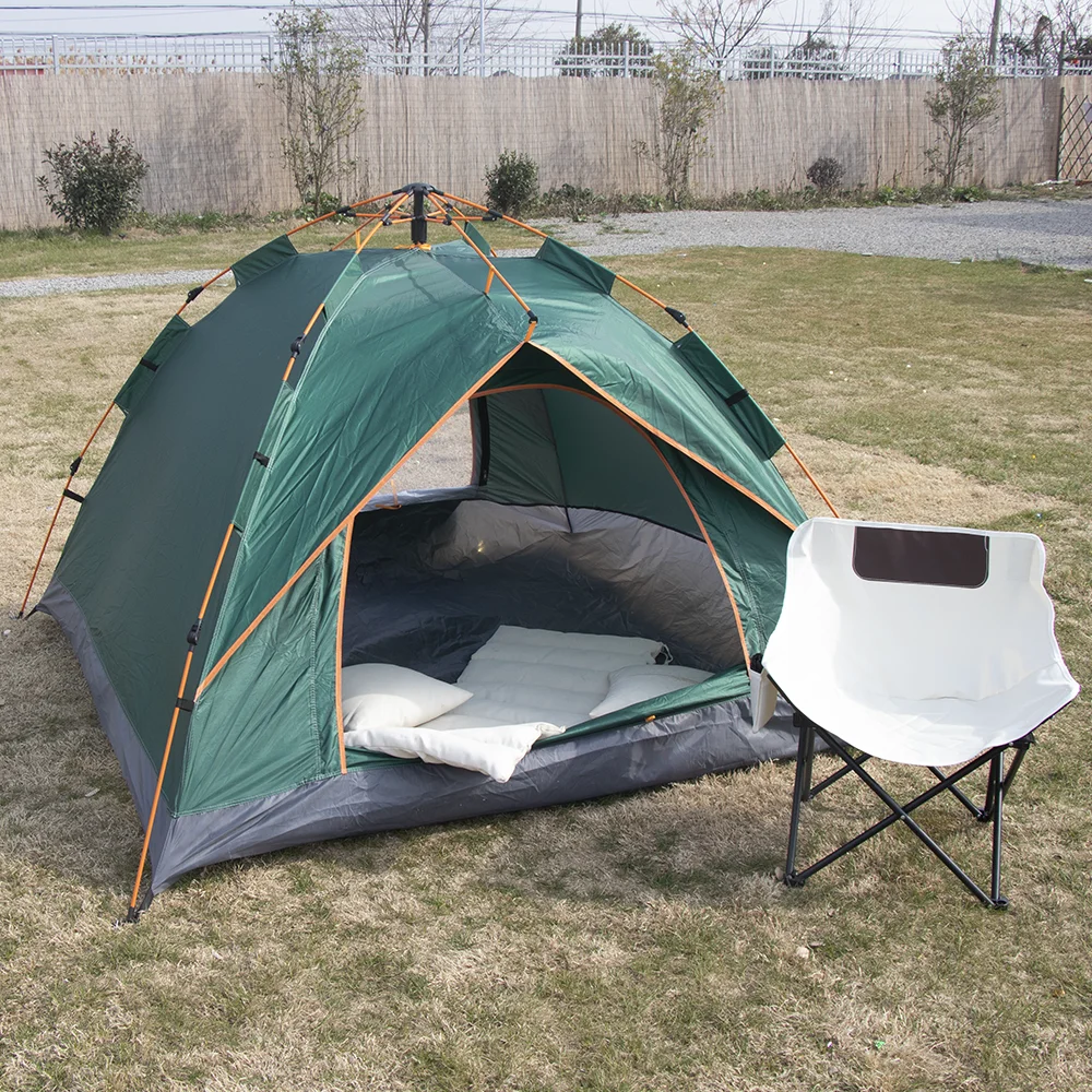 Deluxe 3-4 Person Instant Open Tent - Waterproof Oxford Fabric for Outdoor Adventures