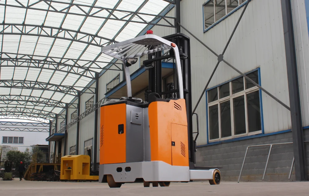 
24V electric reach truck forklift battery powered reach stacker for warehouse pallet handling 