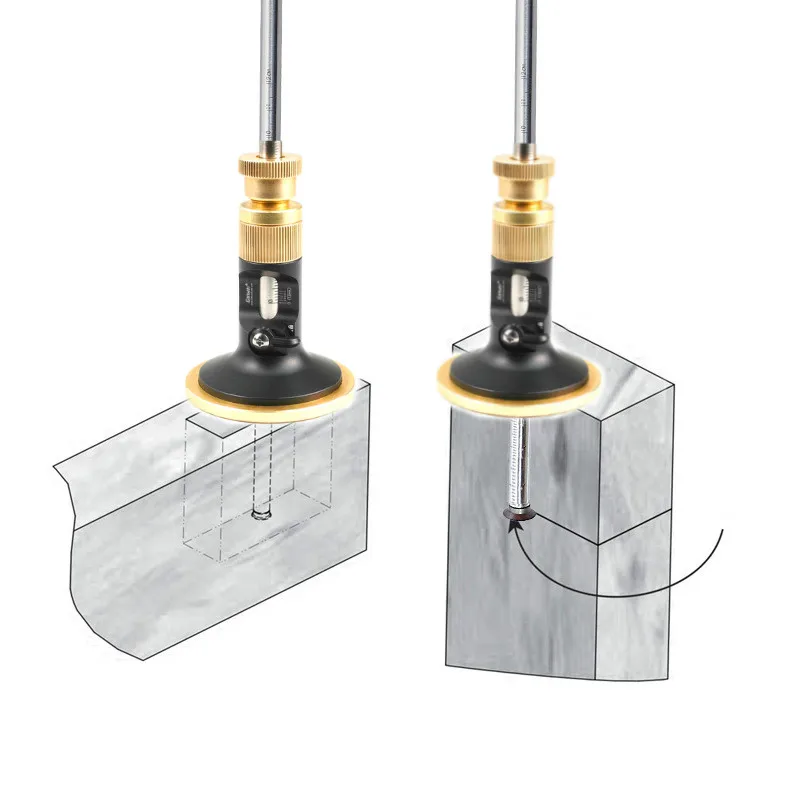 Carpenter Scriber High Precision Copper Parallel Line Drawing Mortise Scribing Gauge European-Style Resistance Marking Tool