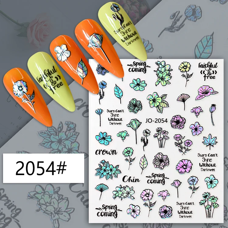 Nail supplies for professionals accessory Self-adhesive Nail Art Stickers 3D Decals