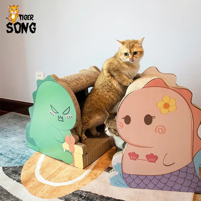 Гофрированная бумага кошка игрушка Измельчить когти прямоугольник Тип Когтеточка для кошек нового дизайна картона