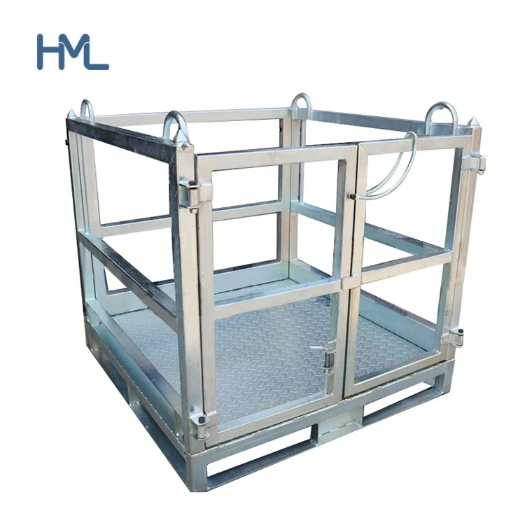 Huameilong galvanized stackable propane calor gas cylinder storage cages with nylon strip
