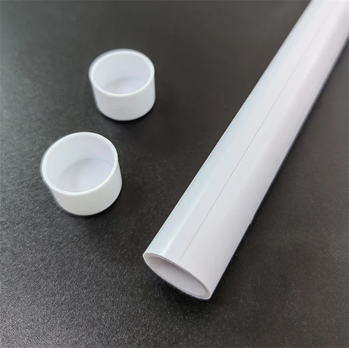 Round Shape 15mm Poster Hanger Rail PVC Plastic Top and Bottom Pole