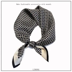 Wholesale Customized New Design Digital Printing Silk Scarf 100%Silk Printed Head Accessories Square twill