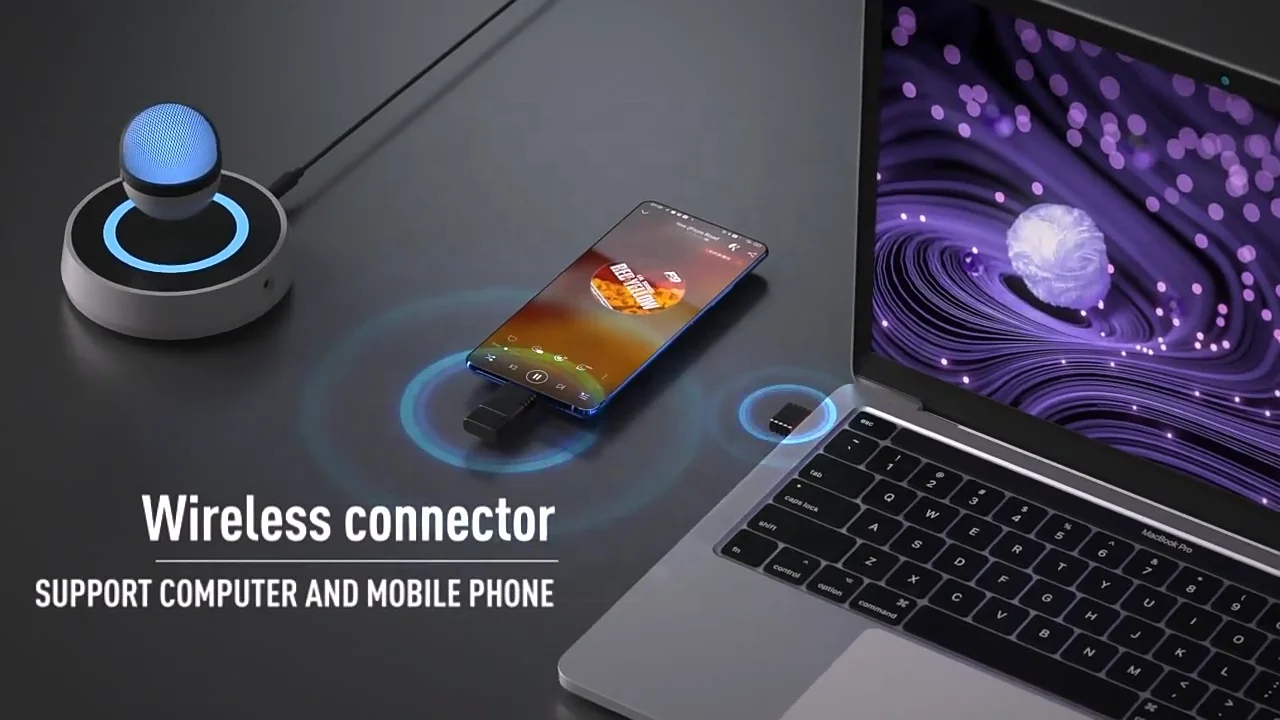 Magnetic levitation microphone professional anchor e-sports studio mic with mixer Suspended wireless charging maglev microphone