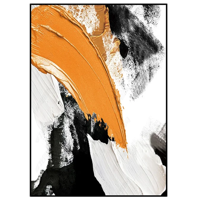 Home Decor Abstract Orange 100% Hand Painted Oil painting new art picture hand made
