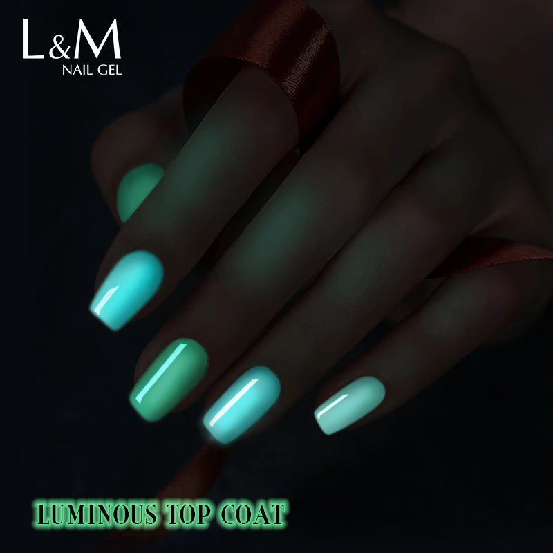 uv led private label luminous top coat non toxic gel supplies glow in the dark nail gel polish