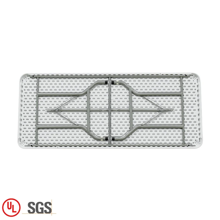 Wholesale china plastic folding table white outdoor garden portable 6ft folding rectangular table