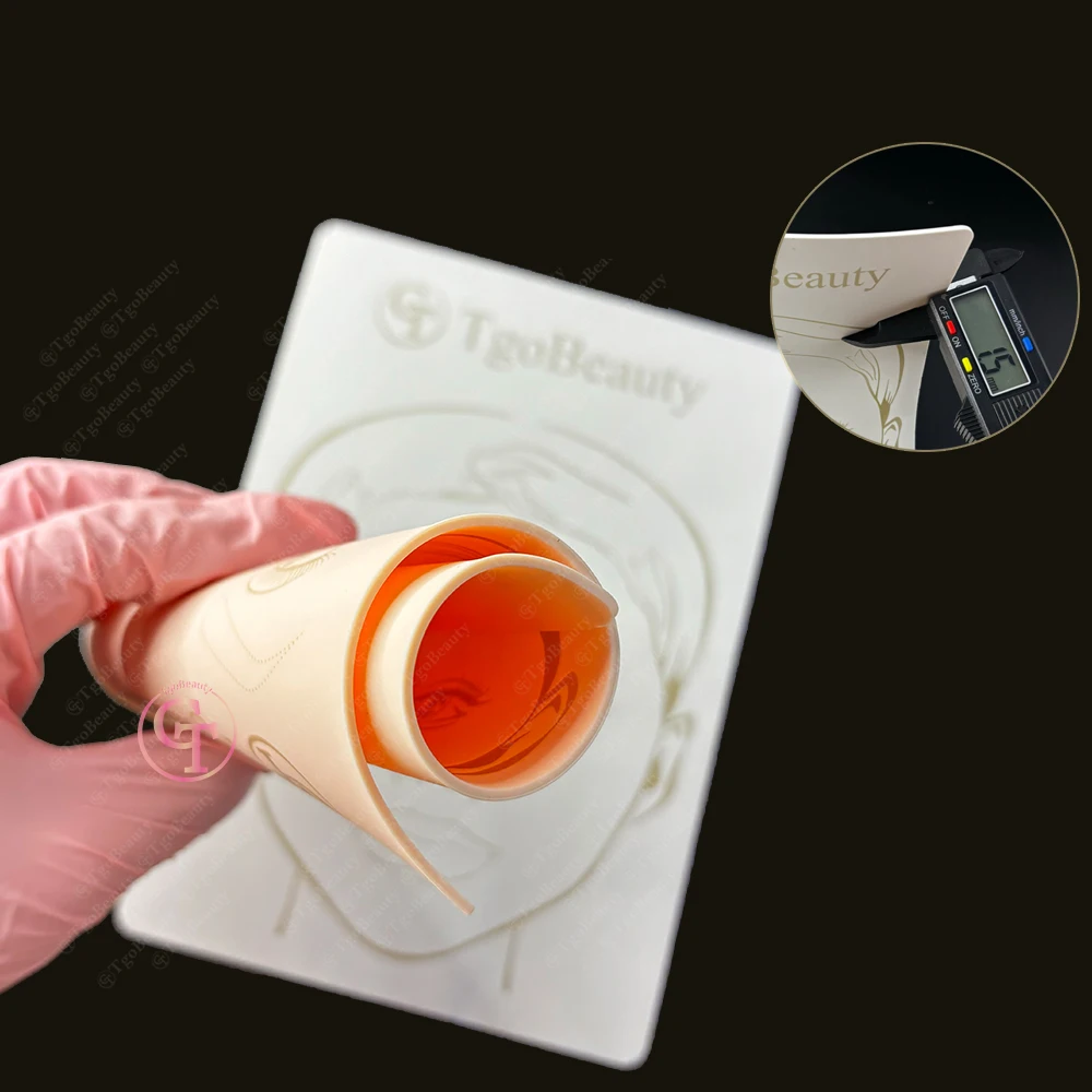 Wholesale Double Sides Silicone Practice Skin Facial Brow Lip Permanent Makeup Tattoo Skin for Tattoo Machine Practice