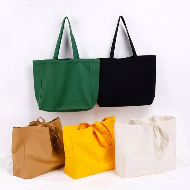 Promotion Cheap Cotton Blank Plain Printed Shopping Bag Custom Cotton Reusable Shopping Bags Cotton Canvas Tote Bags