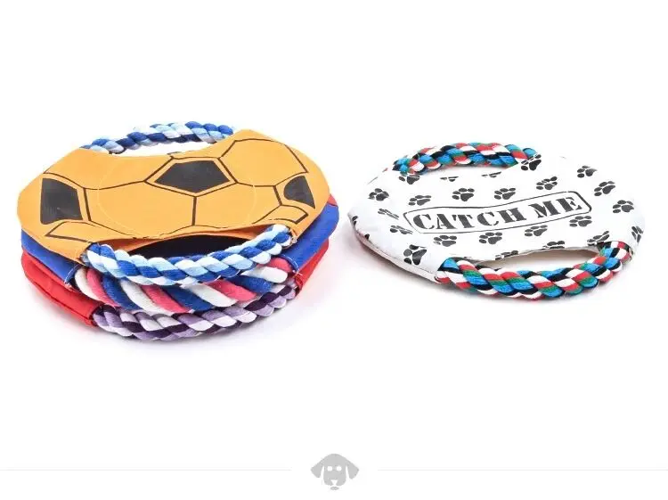 Pet Dog Rope Toy Frisbeed Canvas Bite Resistant flying discs