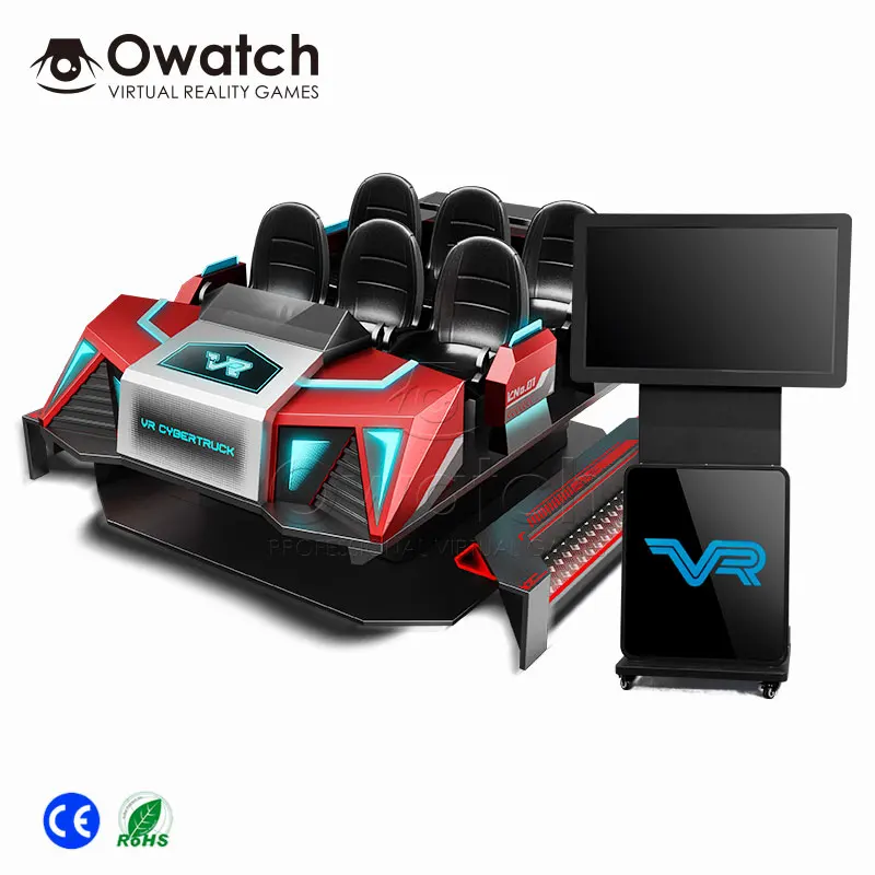 9D VR Simulator for Family Entertainment 6-Seater VR Cinema Theaters in Indoor Outdoor Shopping Malls & Airports Made PC Metal
