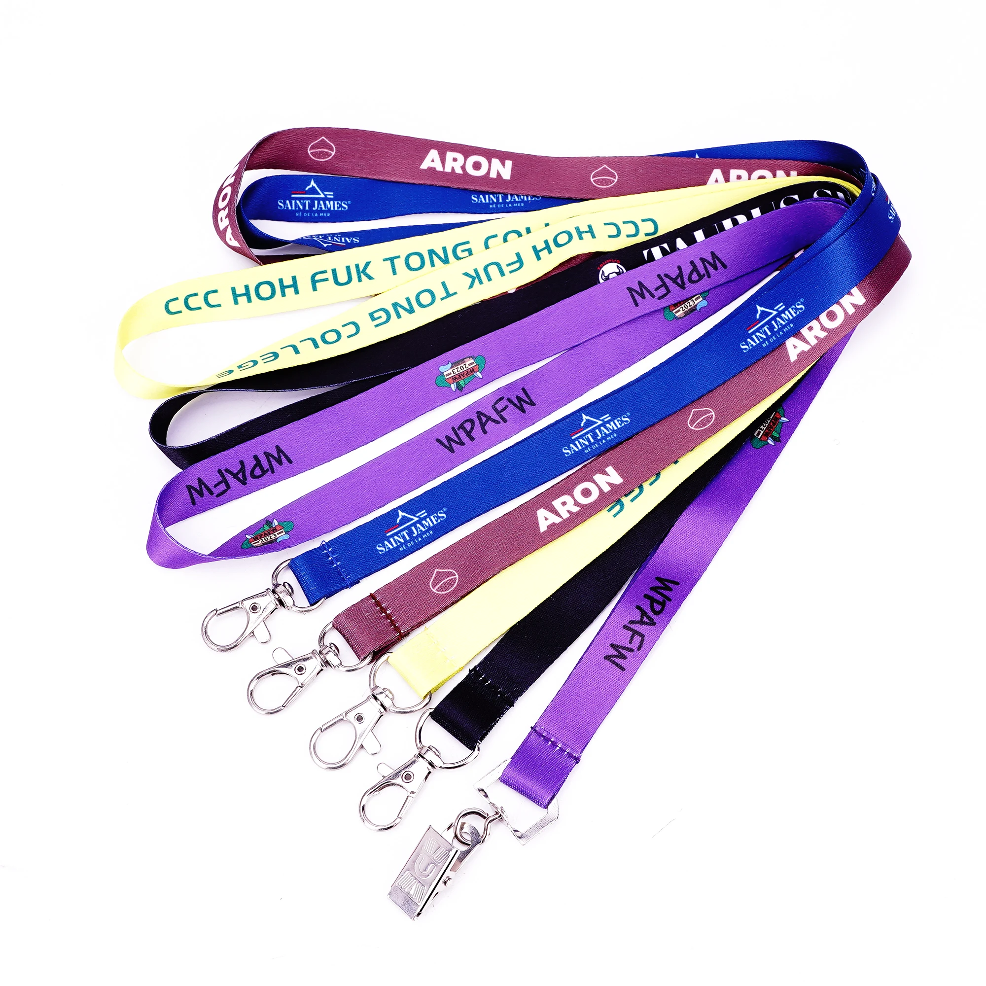 Cheap Custom Printed No Moq Flat Polyester Fabric Card Holder Nurse Custom Lanyard