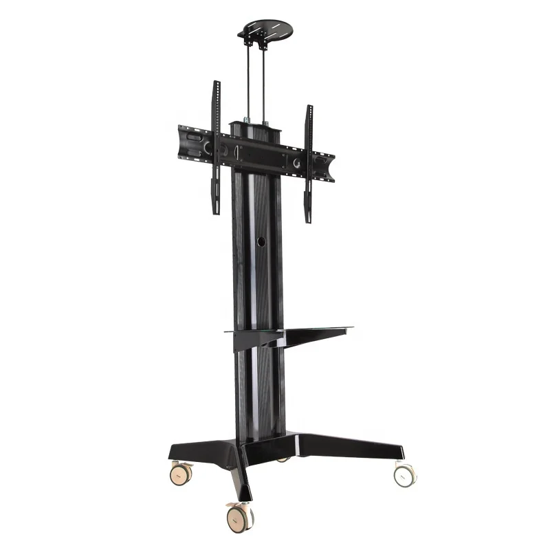 Rolling TV Stand TV Cart With Wheels Height Adjustable TV Lift for home