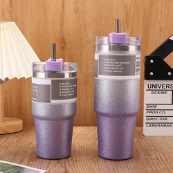 Custom botella de agua  paint tumbler with straw motivational water bottles termos water bottle Ice Blaster cup wholesale