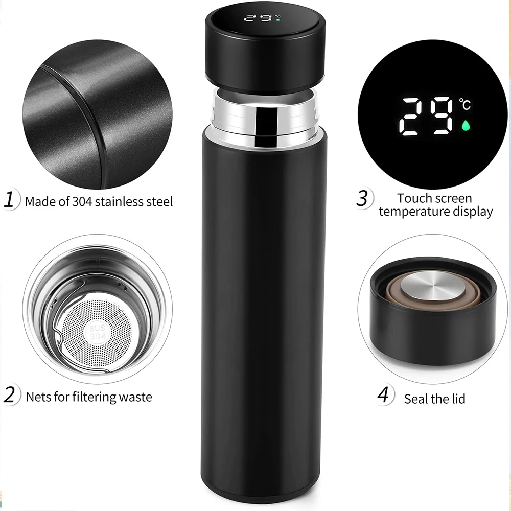 Stainless Steel Smart Water bottle Smart Thermal Bottle Stainless Steel Water Bottle Vacuum Flasks Tumbler