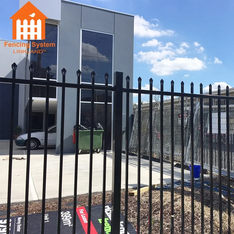 ornamental galvanized wrought iron steel picket fence for garden