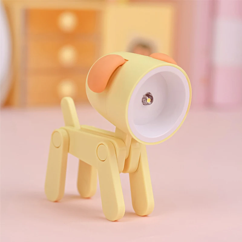 Мини-ночник с USB-зарядкой для домашних питомцев складные настольные лампы щенков и оленей светодиодный ночник