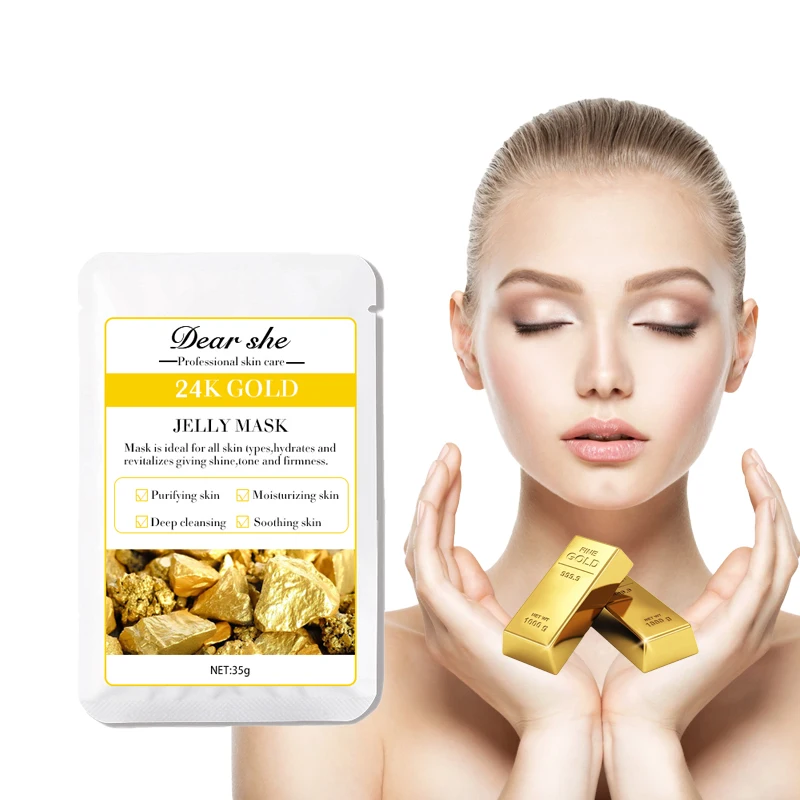 Wholesale Skin Care Moisturizing Hydro Gel Face Mask 24K Gold Hydro Gel Jelly Crystal Collagen Powdered Soothing Facial Mask Mud