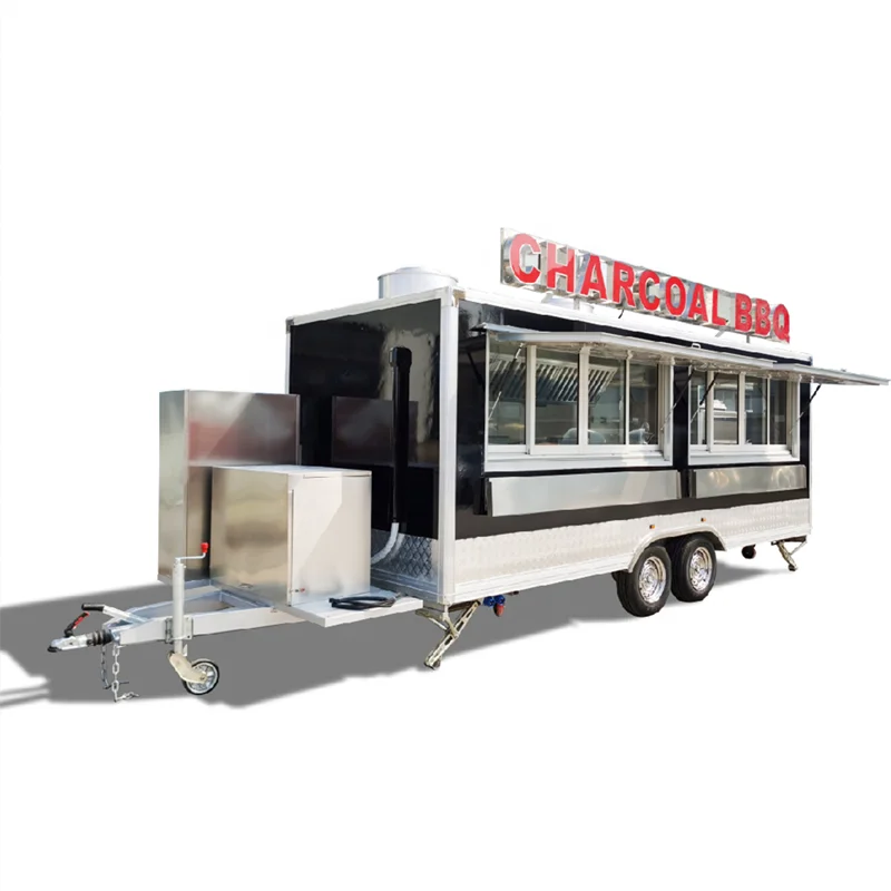 UKUNG customized square mobile food trailer importer gyros food trailer food trailers for american vendors