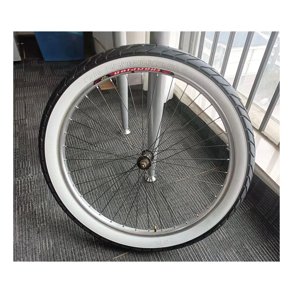 Custom Color Black-White Lithium electric tyre bicycle e bike fat tire in sizes 26x3.0 26x4.0 20x3.0 20x4.0