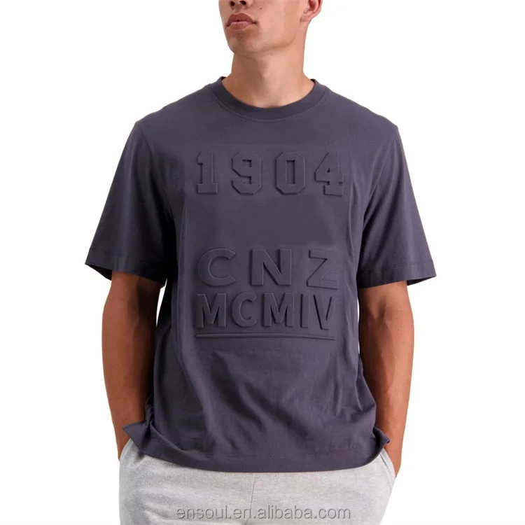 Wholesale hip hop high quality oversize drop shoulder 100% cotton custom 3d emboss logo mens t-shirts