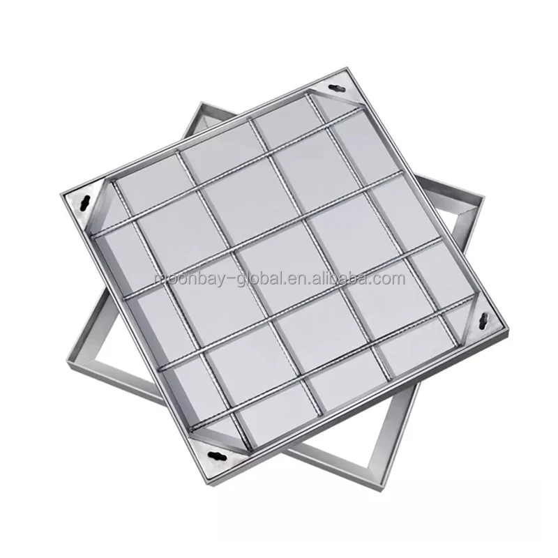 Tile Insert Shower Drain Cover  Recessed Manhole Covers