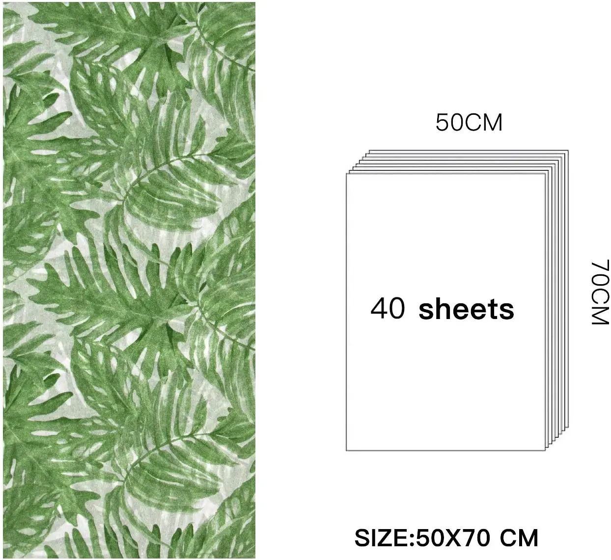 Palm Leaves Design  Custom wrapping printed logo gift wrapping tissue paper
