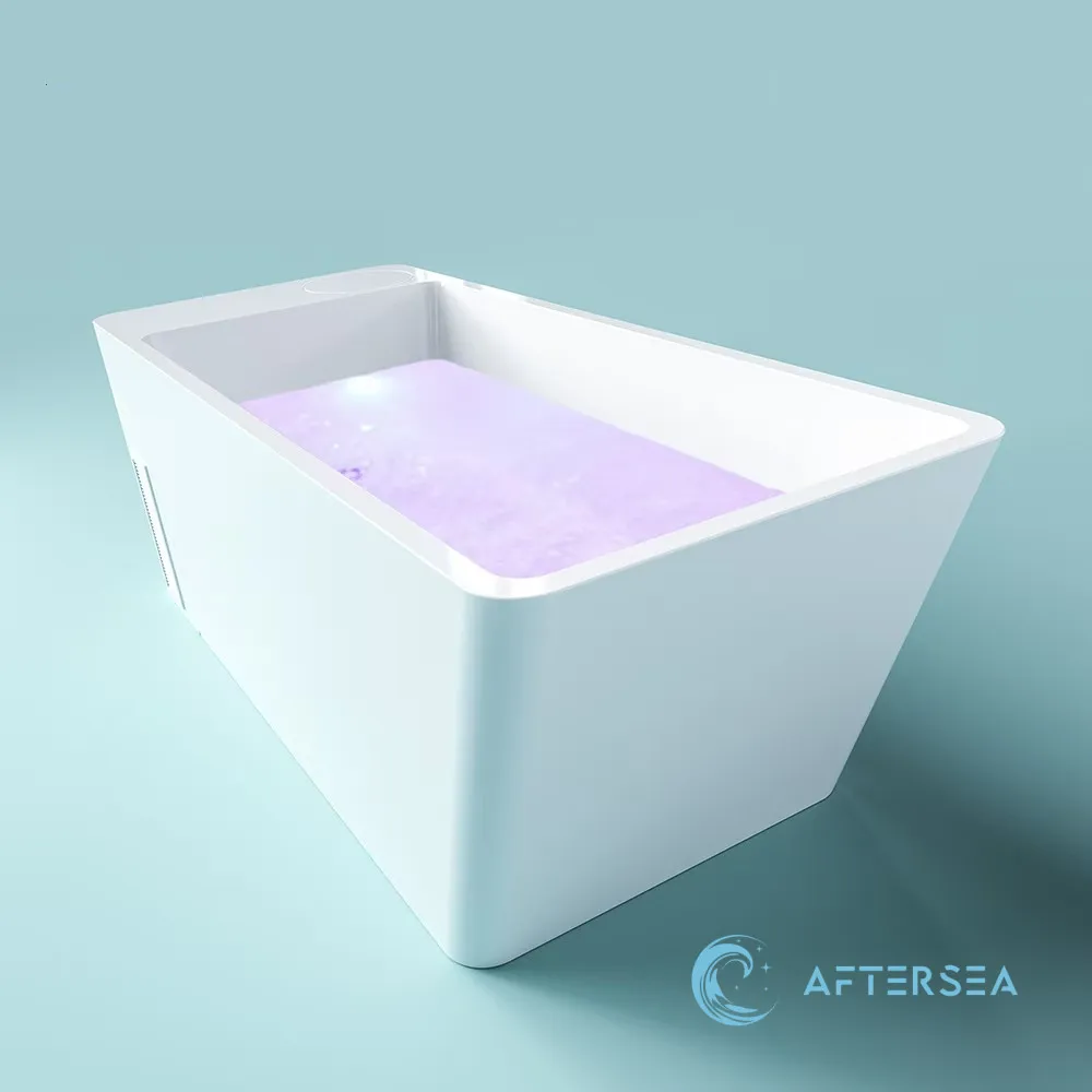 2024 New Developed Cold Plunge Water Therapy Ice Baths Acrylic Zero Set Up All In Plunge For Commercial Use